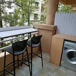 Terra Private Studio With Balcony Wifi Ac Smart Tv Kitchenette Washing Machine